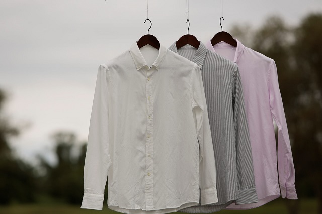 干されたシャツたち
