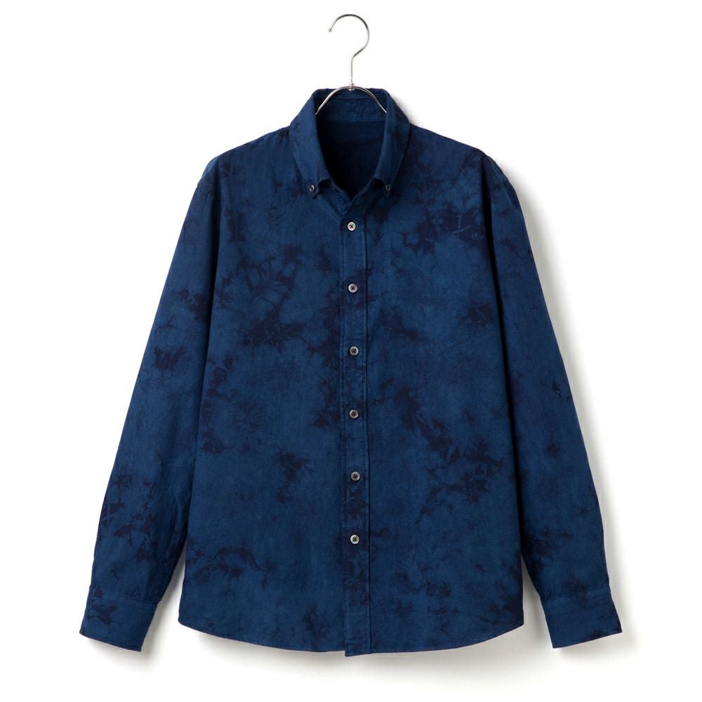 今治プレミアムパイル×徳島本藍】藍染メンズ カジュアルシャツ 長袖