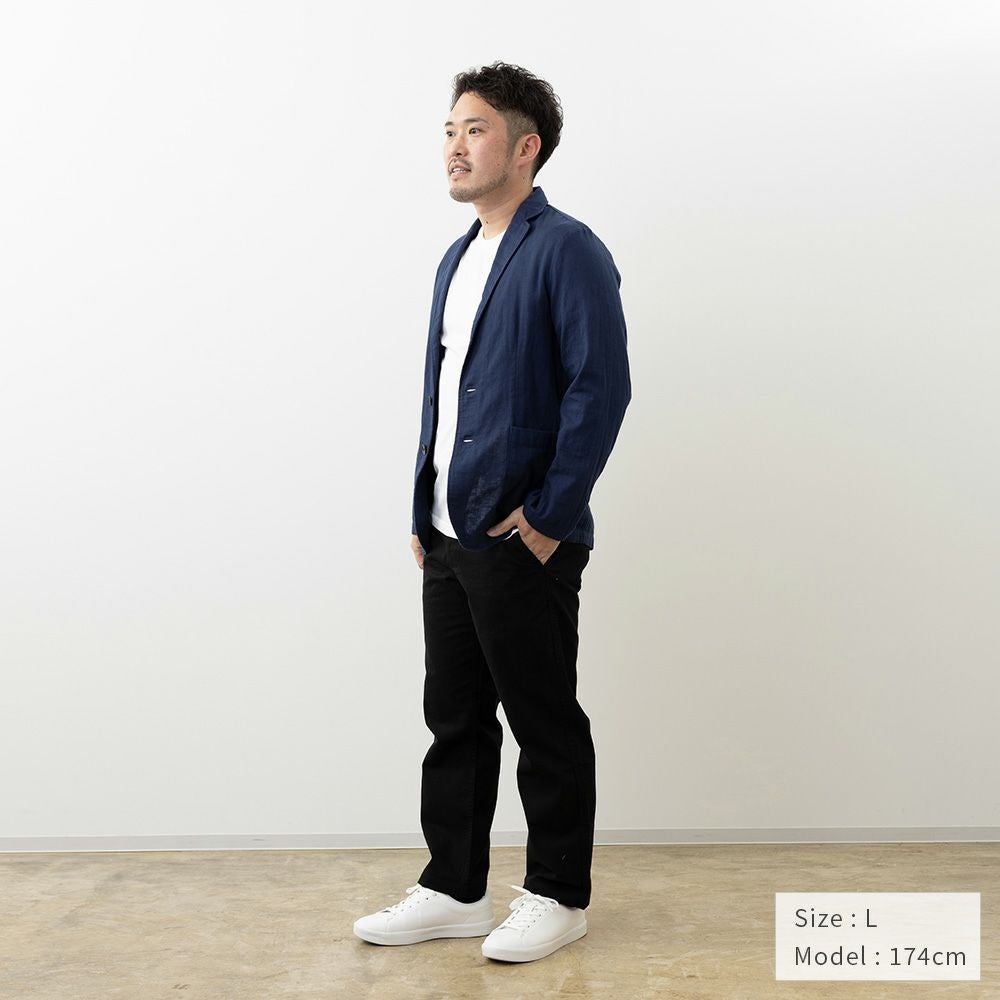 和晒京ふたえガーゼ メンズ ライトジャケット ネイビー | hadae